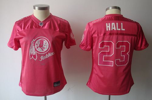 Redskins #23 DeAngelo Hall Pink 2011 Women's Fem Fan NFL Jersey